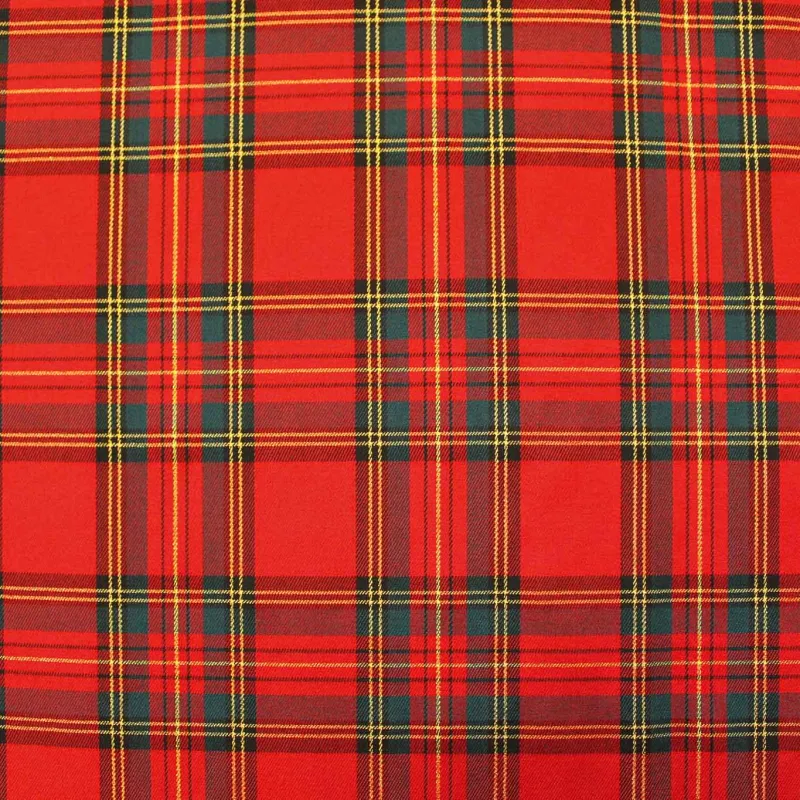 Tessuto Scozzese Lurex Rosso Verde Oro | IL TESSUTAIO