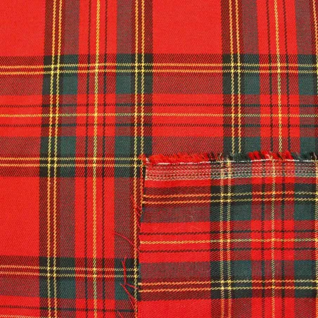 Tessuto Scozzese Lurex Rosso Verde Oro | IL TESSUTAIO