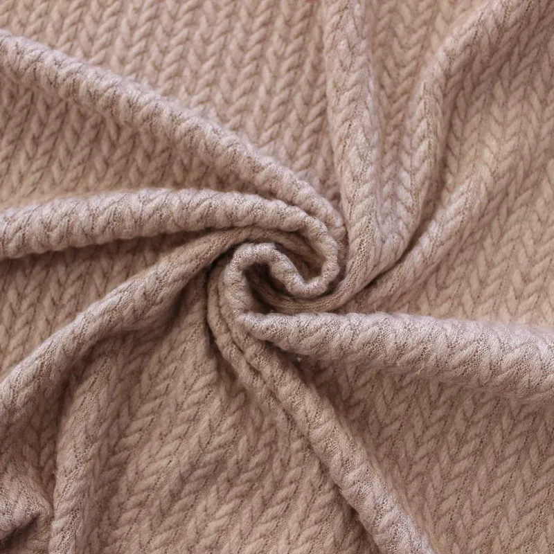 Maglia Trecce Rosa Melange | IL TESSUTAIO