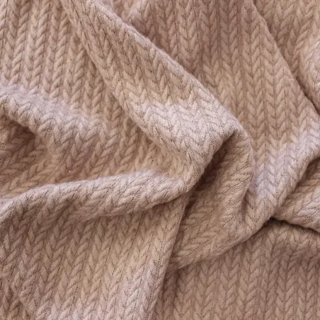 Maglia Trecce Rosa Melange | IL TESSUTAIO