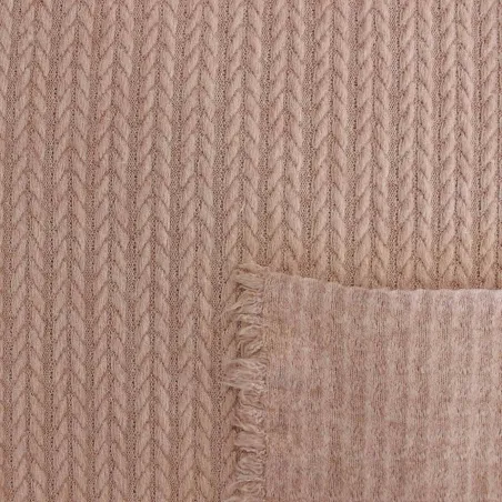 Maglia Trecce Rosa Melange | IL TESSUTAIO