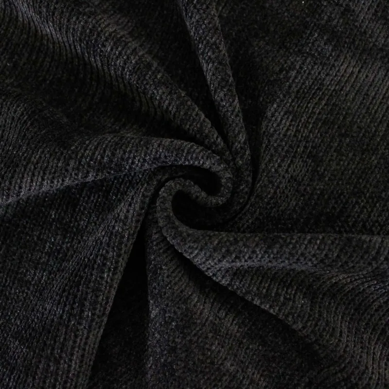 Tessuto a Maglia Cinigliato Nero | IL TESSUTAIO