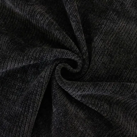 Tessuto a Maglia Cinigliato Nero | IL TESSUTAIO