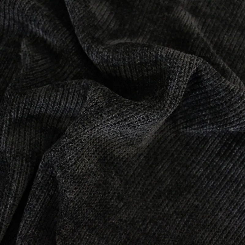 Tessuto a Maglia Cinigliato Nero | IL TESSUTAIO
