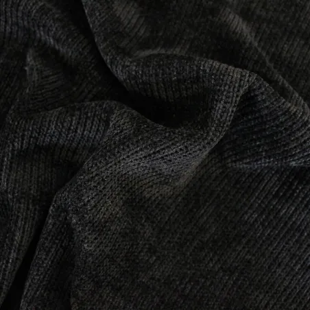 Tessuto a Maglia Cinigliato Nero | IL TESSUTAIO