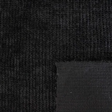 Tessuto a Maglia Cinigliato Nero | IL TESSUTAIO