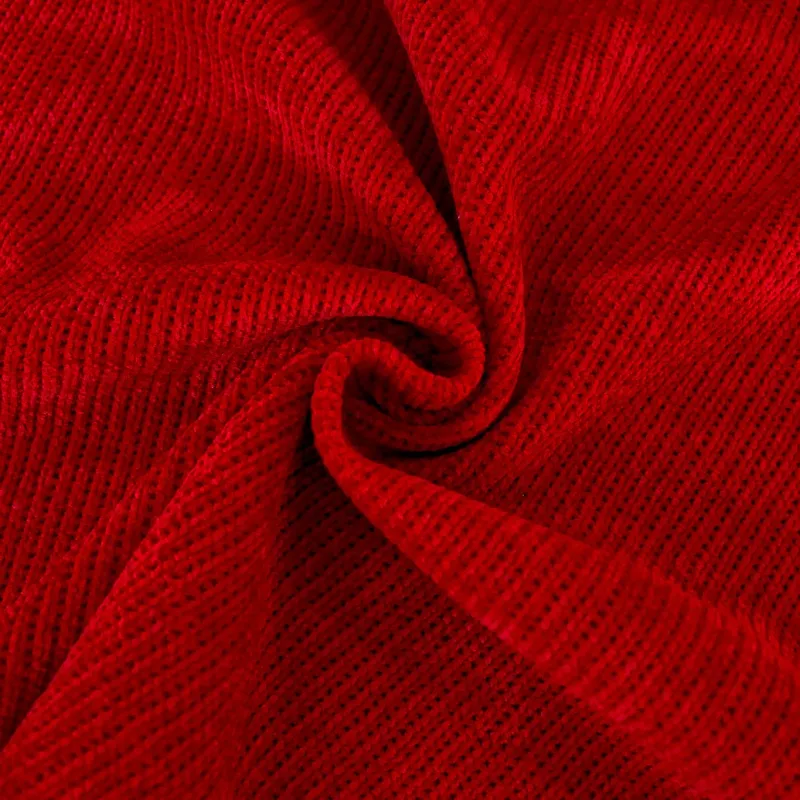 Tessuto a Maglia Cinigliato Rosso | IL TESSUTAIO