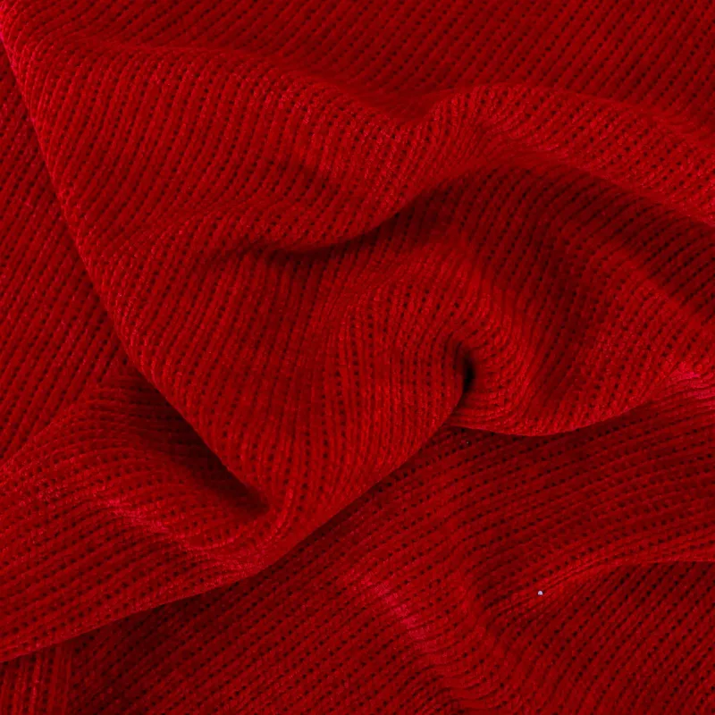 Tessuto a Maglia Cinigliato Rosso | IL TESSUTAIO