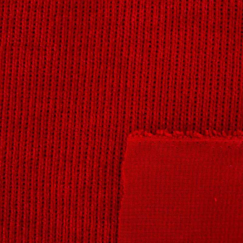 Tessuto a Maglia Cinigliato Rosso | IL TESSUTAIO