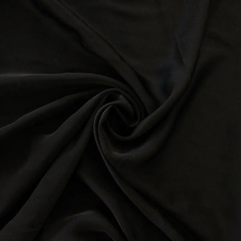 Tessuto Raso di Viscosa Nero | IL TESSUTAIO