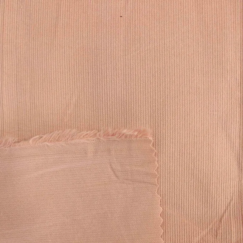 Velluto di cotone mille righe Rosa | IL TESSUTAIO