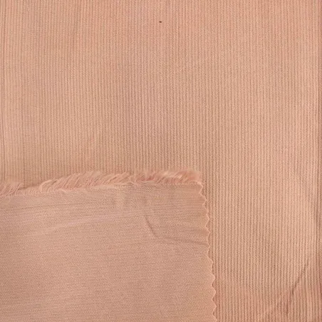 Velluto di cotone mille righe Rosa | IL TESSUTAIO