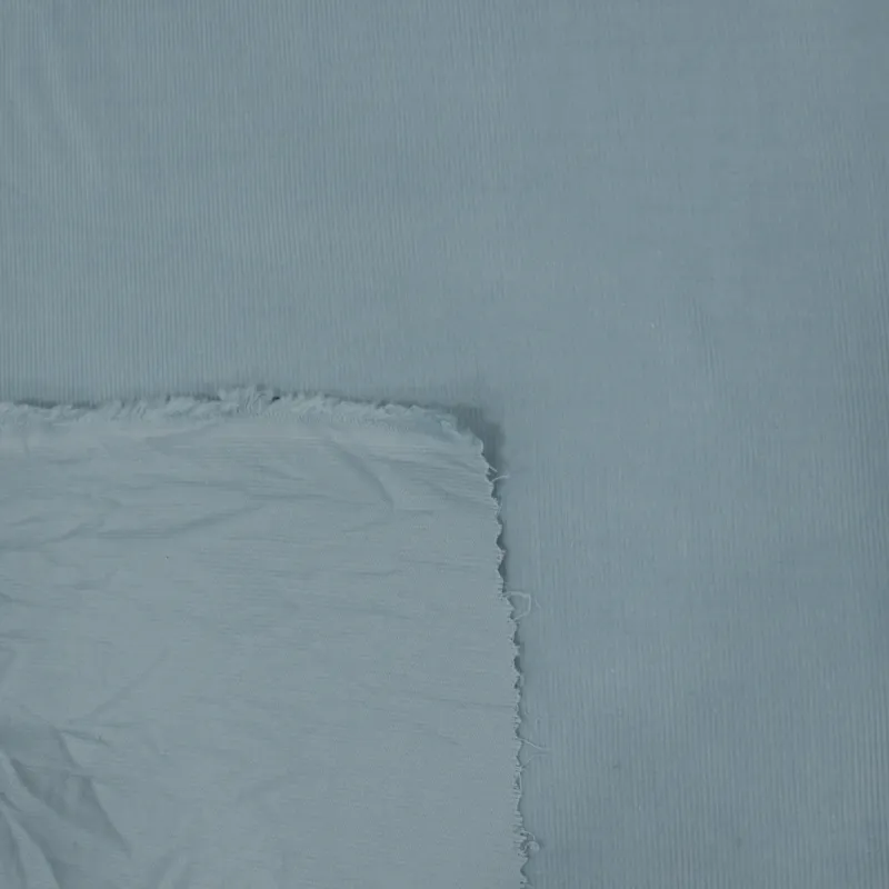 Velluto di cotone millerighe celeste | IL TESSUTAIO