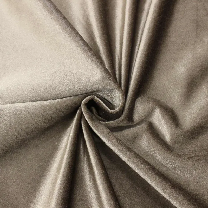 Tessuto Velluto Ciniglia Tortora | IL TESSUTAIO