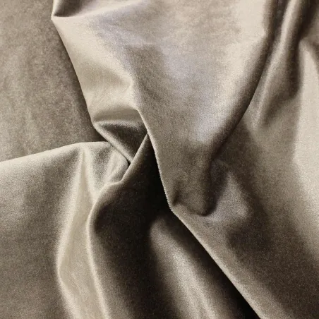 Tessuto Velluto Ciniglia Tortora | IL TESSUTAIO