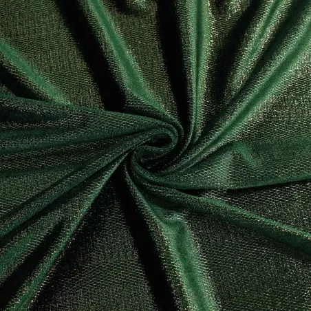 Tessuto Ciniglia Lurex Verde | IL TESSUTAIO