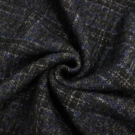 Tessuto per cappotti Scozzese Blu | Misto Lana | MADE IN ITALY