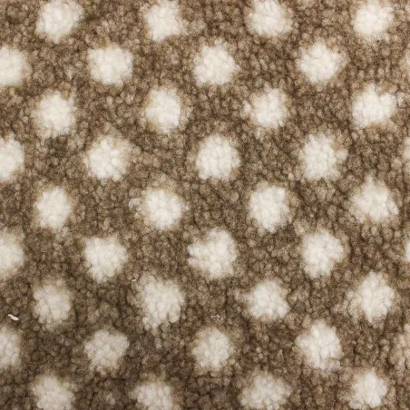 Tessuto Teddy Pois Marrone Bianco | IL TESSUTAIO