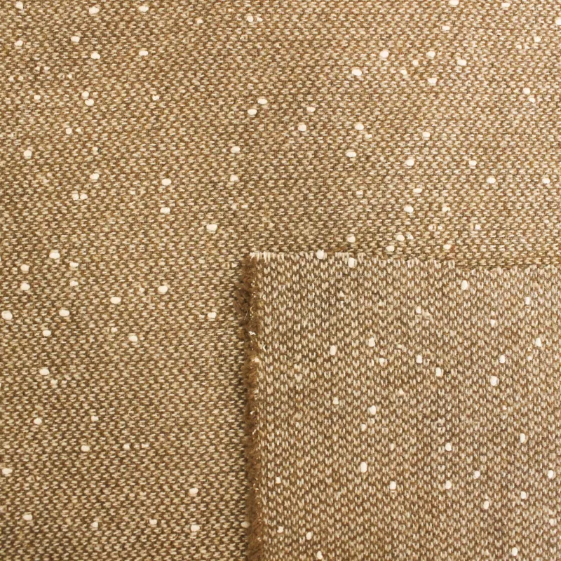 Tessuto Misto Lana floccato marrone | Made in Italy | Il Tessutaio.it