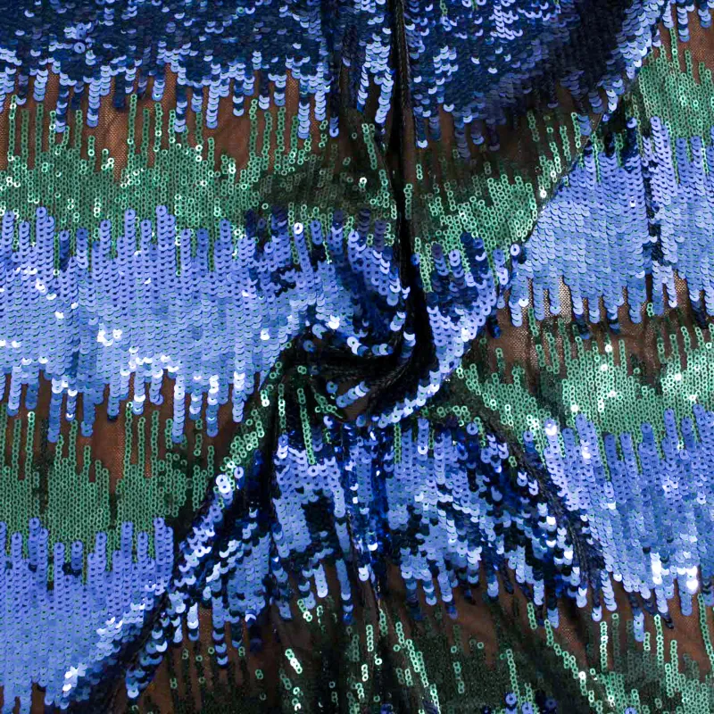 Tessuto con Paillettes Fantasia astratta | Tessuti Pregiati