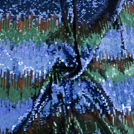 Tessuto con Paillettes Fantasia astratta | Tessuti Pregiati
