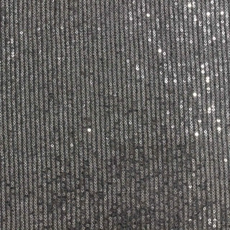 Tessuto a maglia con paillettes argento | IL TESSUTAIO