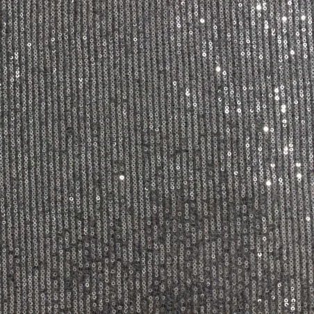 Tessuto a maglia con paillettes argento | IL TESSUTAIO