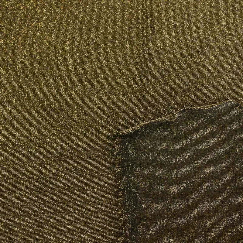 Tessuto in maglia lurex nero - oro | Tessuti cerimonia