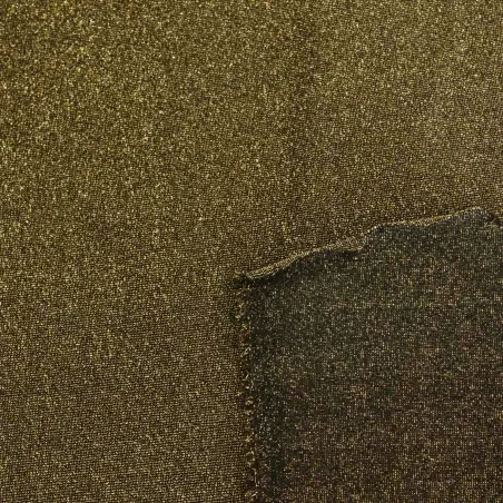 Tessuto in maglia lurex nero - oro | Tessuti cerimonia