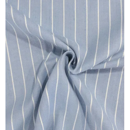 TESSUTO GESSATO IN COTONE CELESTE | IL TESSUTAIO