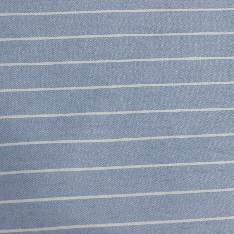 TESSUTO GESSATO IN COTONE CELESTE | IL TESSUTAIO