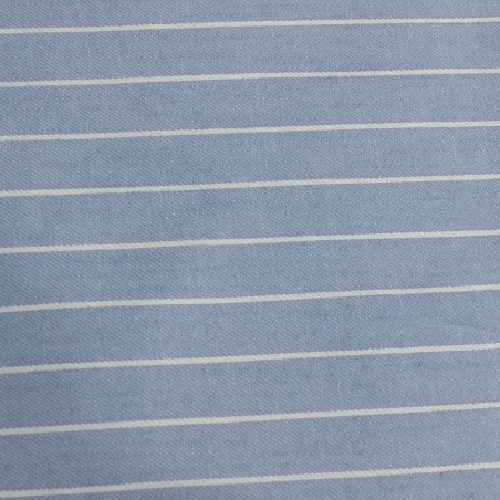 TESSUTO GESSATO IN COTONE CELESTE | IL TESSUTAIO