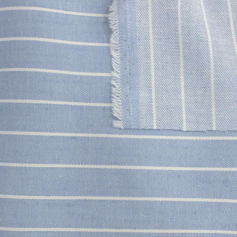 TESSUTO GESSATO IN COTONE CELESTE | IL TESSUTAIO