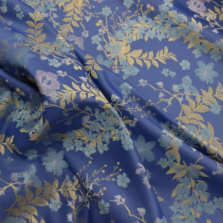 Jacquard floreale blu | IL TESSUTAIO