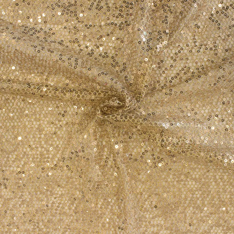 TESSUTO IN RETE CON PAILLETTES ORO | IL TESSUTAIO