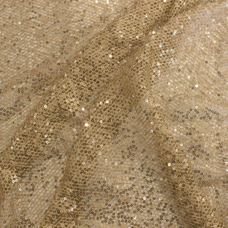 TESSUTO IN RETE CON PAILLETTES ORO | IL TESSUTAIO