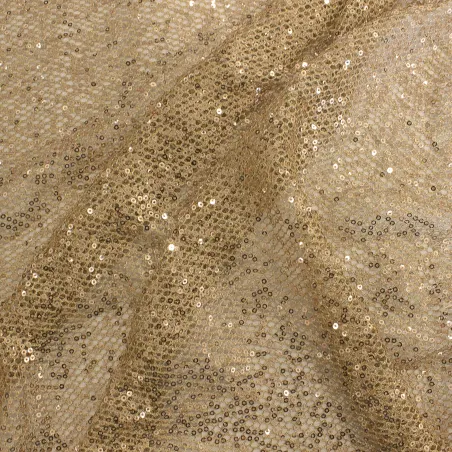 TESSUTO IN RETE CON PAILLETTES ORO | IL TESSUTAIO