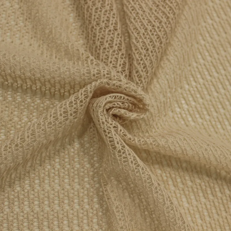 TESSUTO CROCHET  BEIGE | ABBIGLIAMENTO MARE ILTESSUTAIO