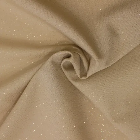 TESSUTO BEIGE STRASS ARGENTO | IL TESSUTAIO