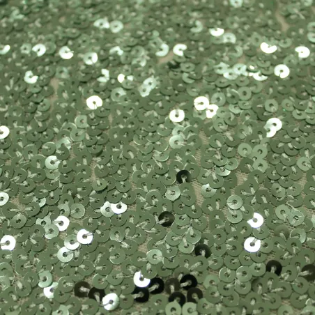 Tessuto con Paillettes verde chiaro | IL TESSUTAIO