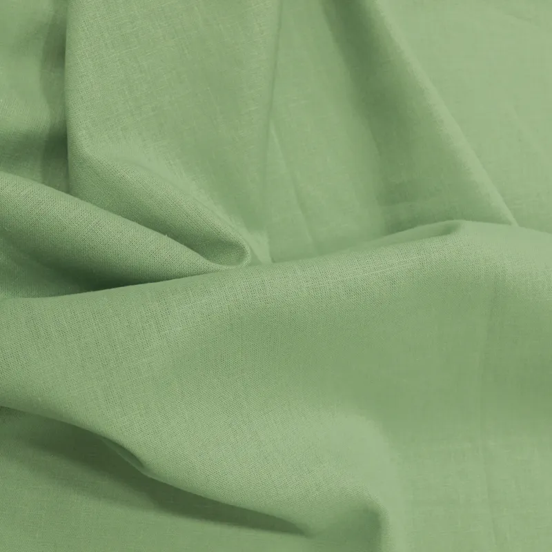 Tessuto in lino e rayon colore verde | ILTESSUTAIO
