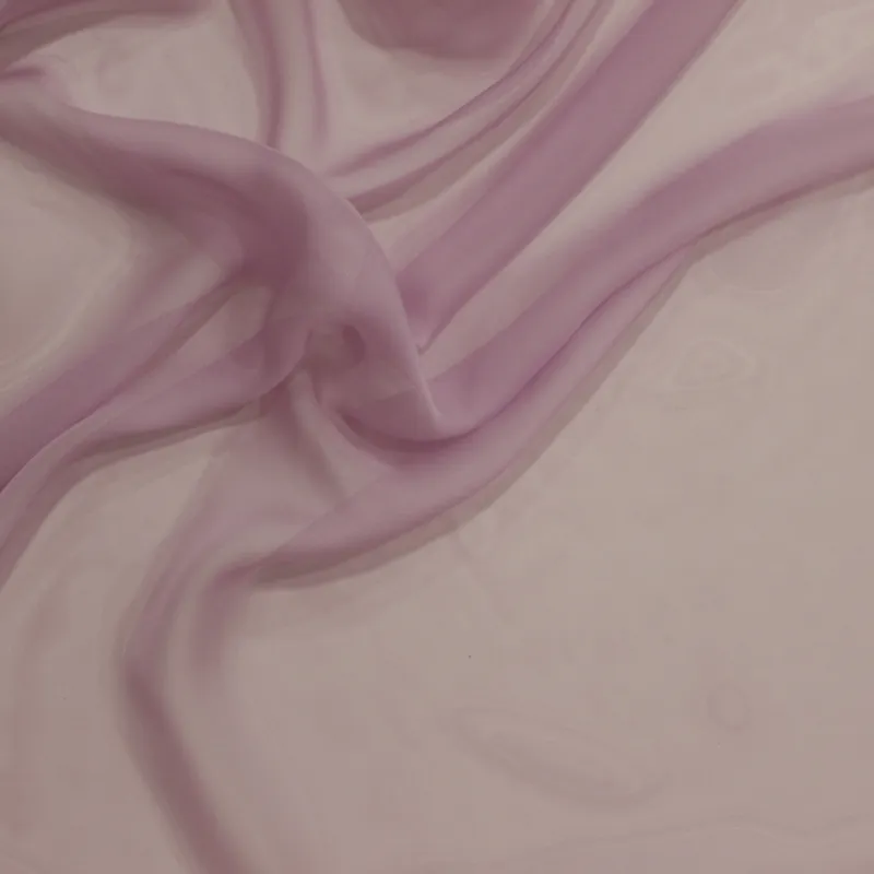 Tessuto chiffon di poliestere lilla | Tessuti abbigliamento donna