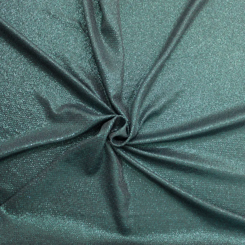 Tessuto verde in maglia lurex | tessuti cerimonia