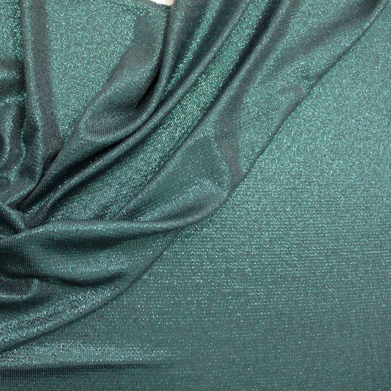 Tessuto verde in maglia lurex | tessuti cerimonia
