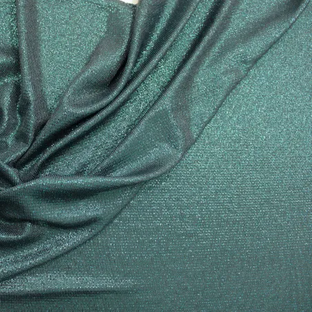 Tessuto verde in maglia lurex | tessuti cerimonia
