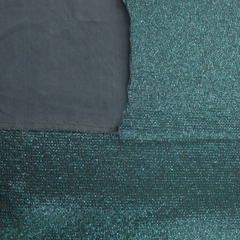 Tessuto verde in maglia lurex | tessuti cerimonia
