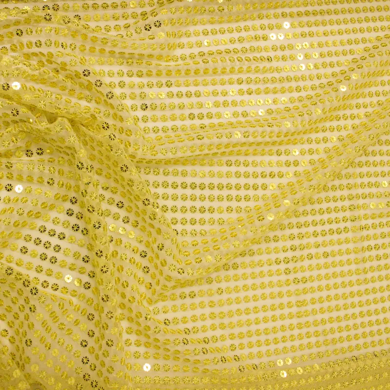 Paillettes gialla | tessuti cerimonia il tessutaio