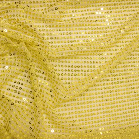 Paillettes gialla | tessuti cerimonia il tessutaio