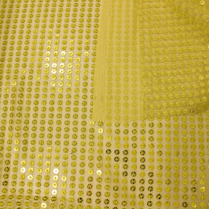 Paillettes gialla | tessuti cerimonia il tessutaio