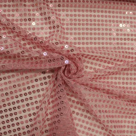Paillettes rosa | tessuti cerimonia donna il tessutaio